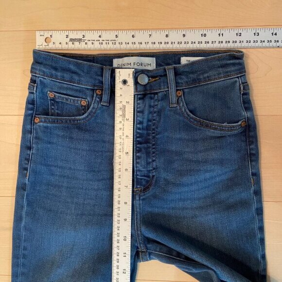 Denim Forum The Lola High Rise Skinny 26L Jeans blue organic blend cotton - Picture 9 of 9